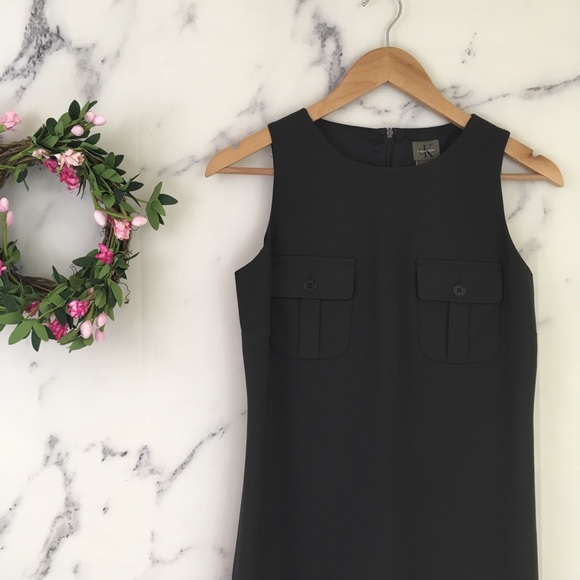 🖤SOLD🖤Calvin Klein 100% Wool Shift Dress - Picture 2 of 7